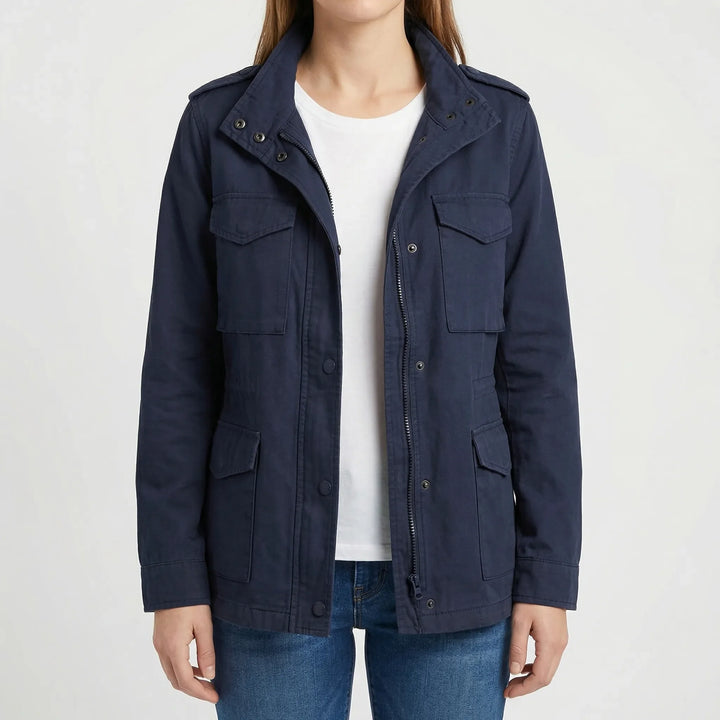 Zolvera - Hooded Zip-Up Utility Jacket