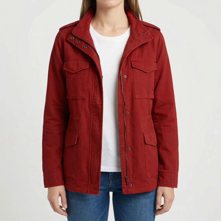 Zolvera - Hooded Zip-Up Utility Jacket