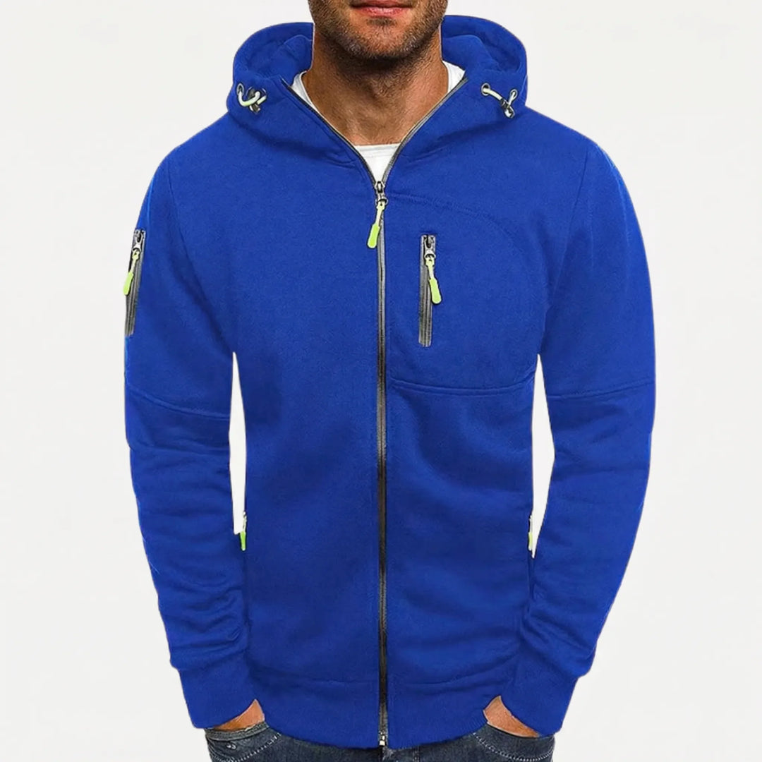 Zolvex - Full-Zip Hooded Sweatshirt Jacket For Men