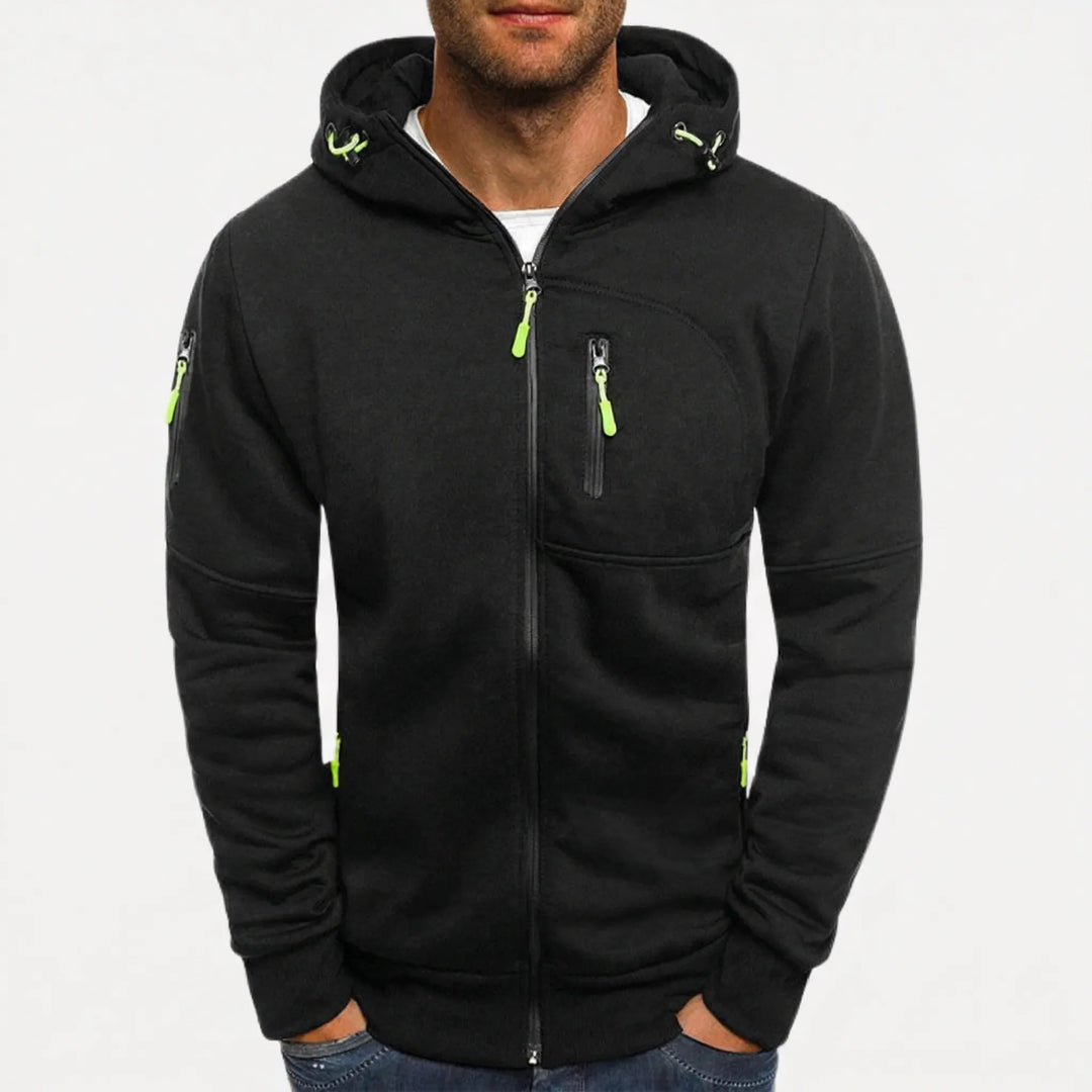 Zolvex - Full-Zip Hooded Sweatshirt Jacket For Men