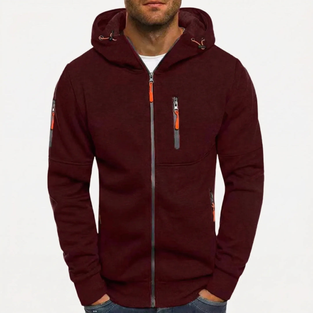 Zolvex - Full-Zip Hooded Sweatshirt Jacket For Men