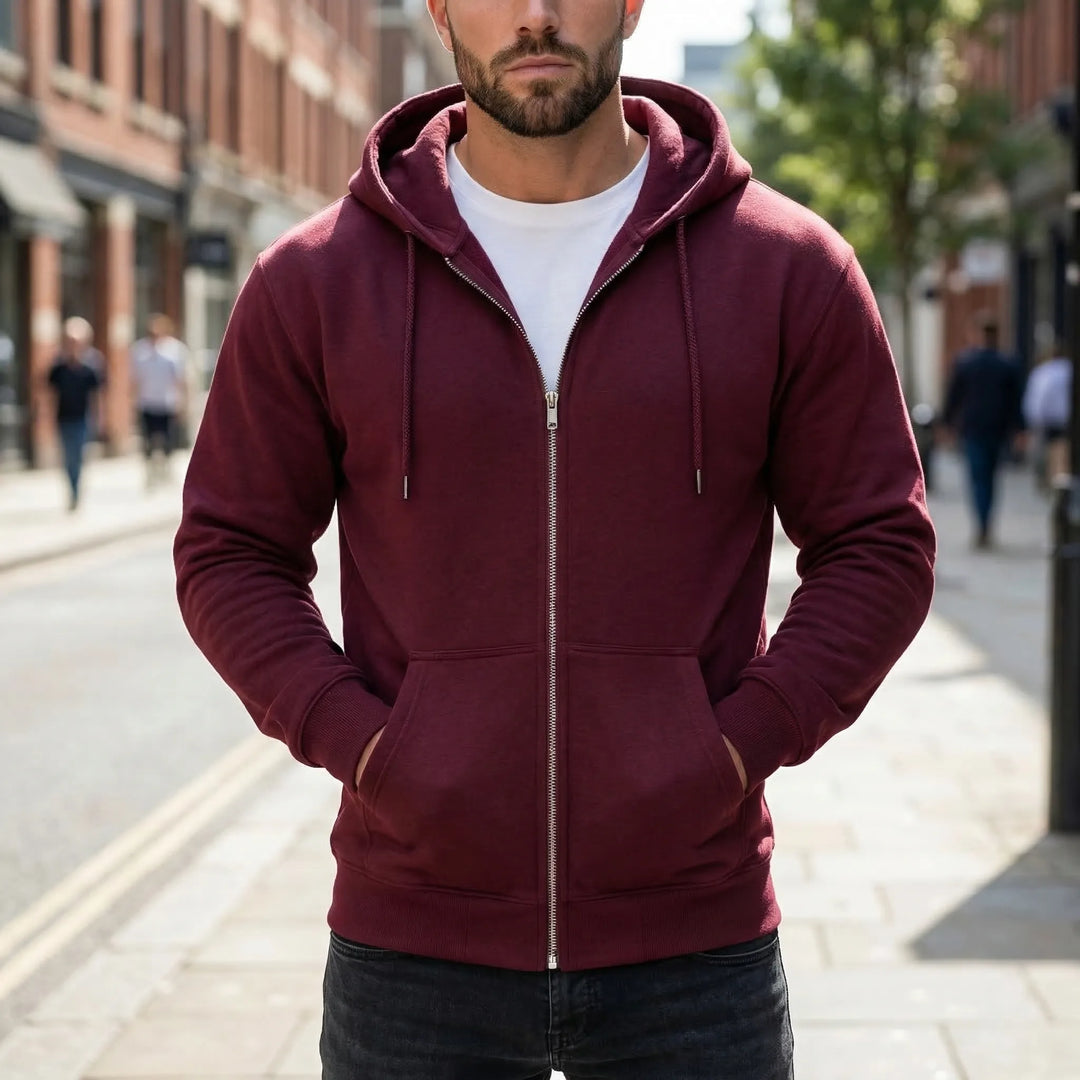 Zovlyn - Full-Zip Hooded Sweatshirt For Men