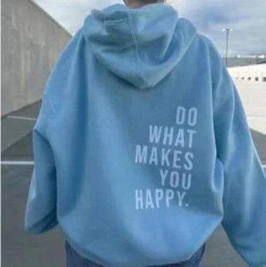 Inspirera Hoodie med Motiverande Tryck för Kvinnor