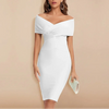 Off-Shoulder V-Neck Bandage Klänning