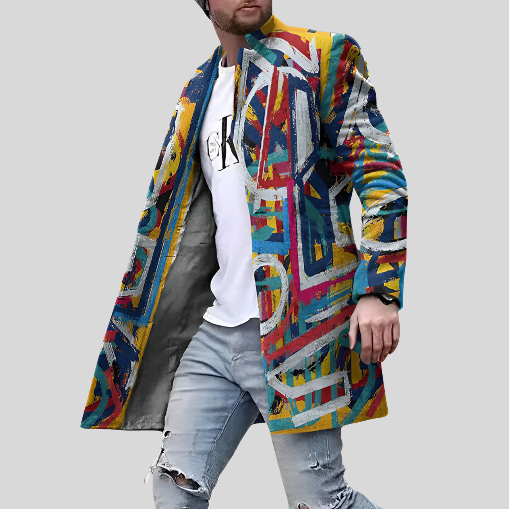 Gatu Tryck Kappa – Casual & Justerbar Mans Jacka