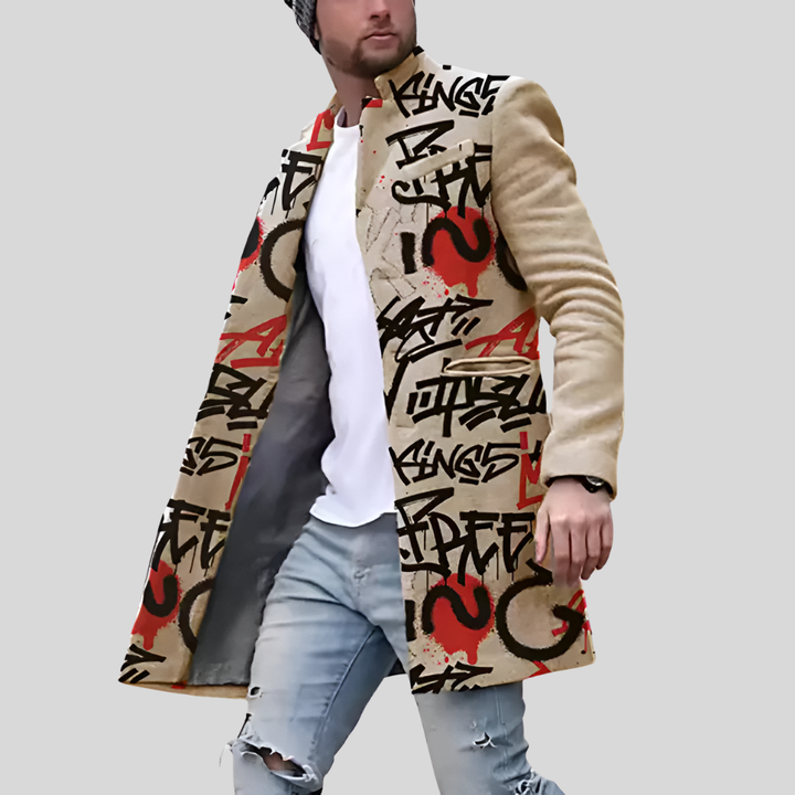Gatu Tryck Kappa – Casual & Justerbar Mans Jacka