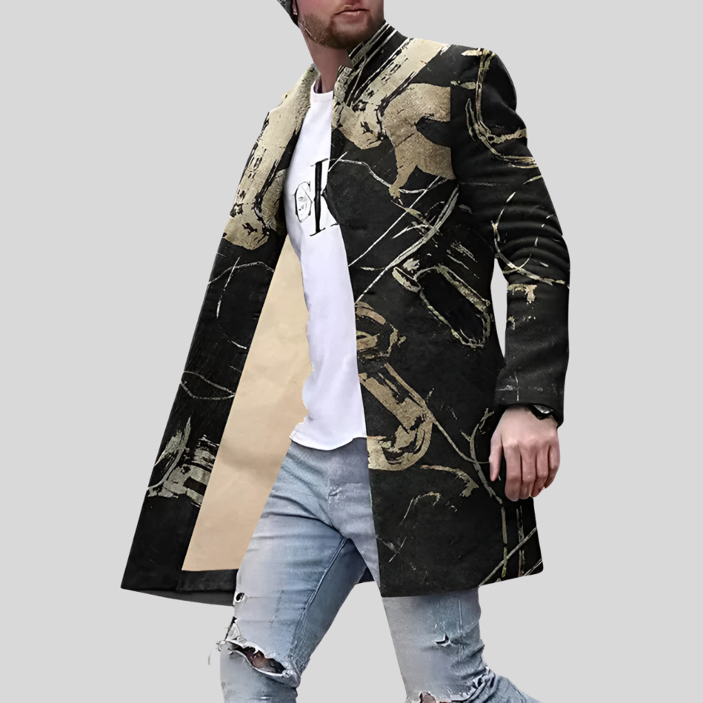 Gatu Tryck Kappa – Casual & Justerbar Mans Jacka
