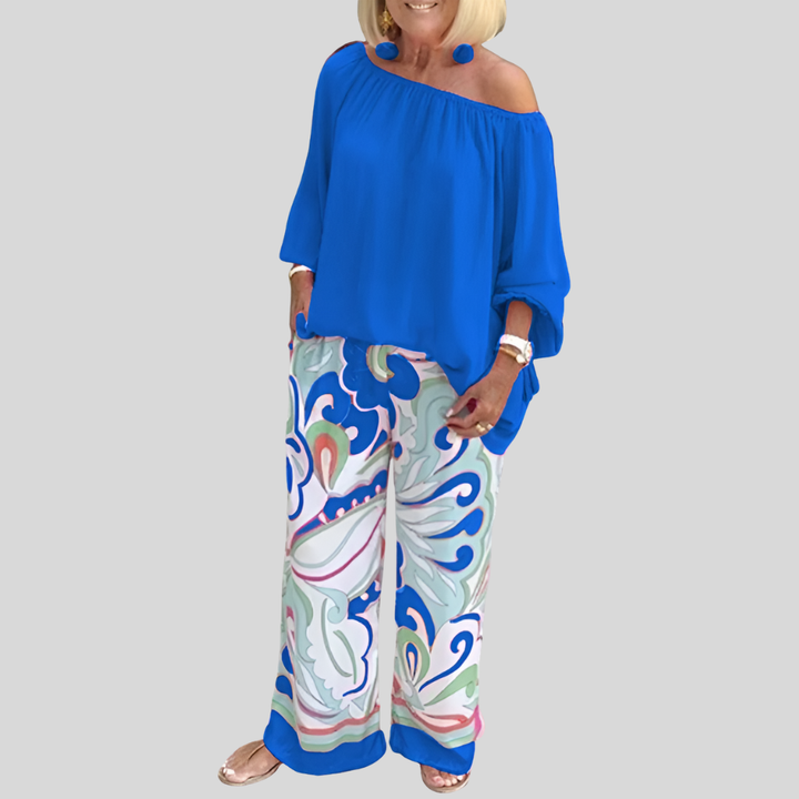 Stilren Off-Shoulder Två Dels Set
