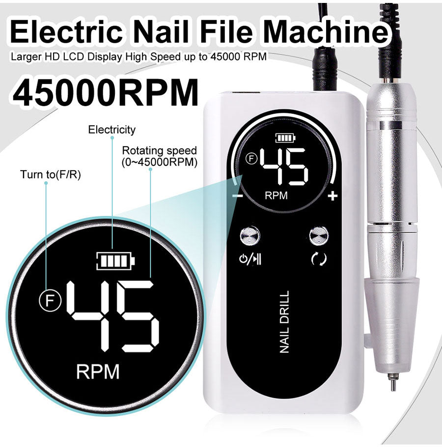 Rechargebar Elektrisk Nageldrill