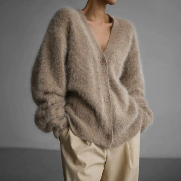 Fin Ull-liknande Cardigan