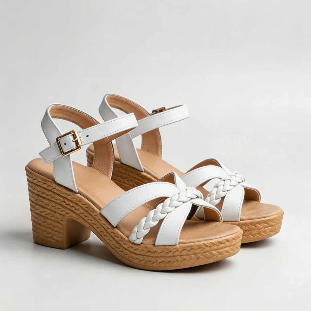Vävd Rem Plattform Gladiator Sandal för Kvinnor