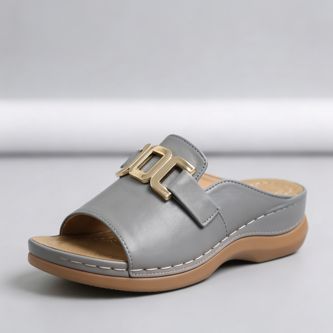 Öppen Tå Wedge Slide Sandal för Kvinnor