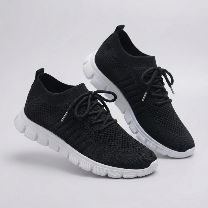 Snörning Stickad Sneaker För Kvinnor
