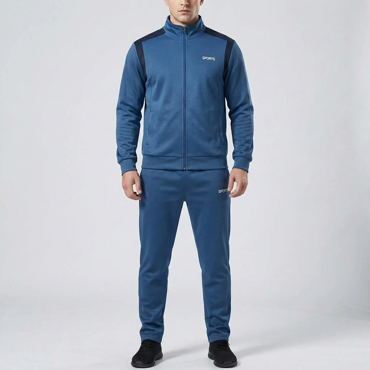 Full Zip Jacka Och Byxor Set för Män