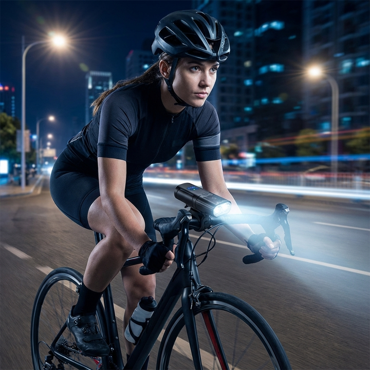 Laddningsbar LED Fram Cykel Lampa