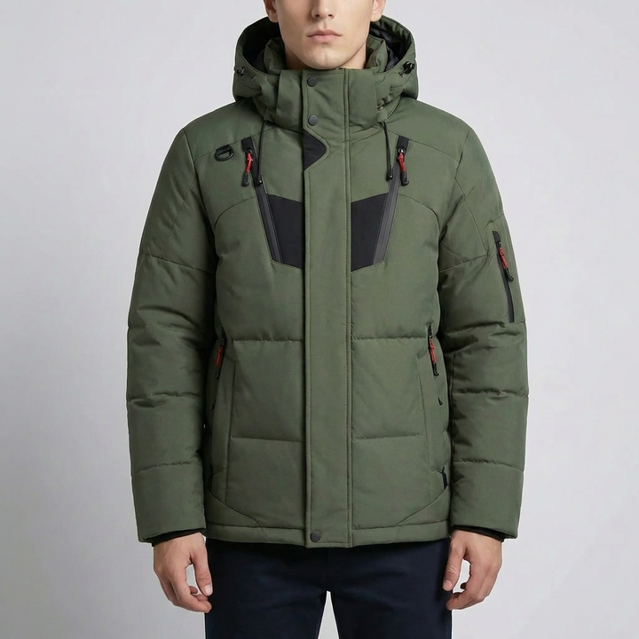 Isolerad Hooded Vinterjacka för Män
