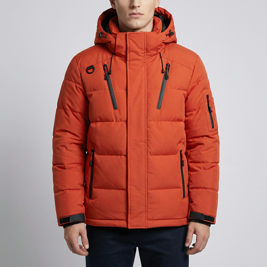 Isolerad Hooded Vinterjacka för Män