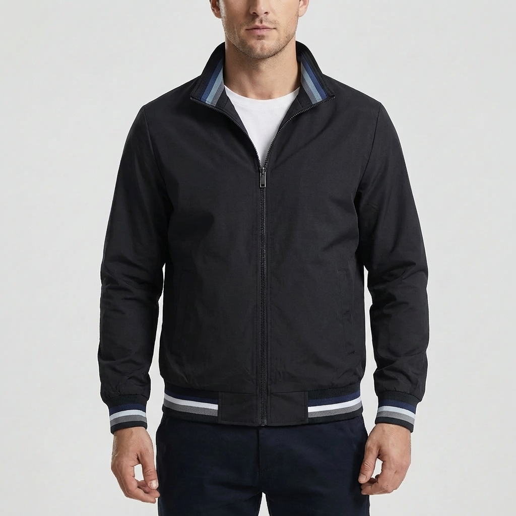 Full-Zip Casual Bomberjacka för Män