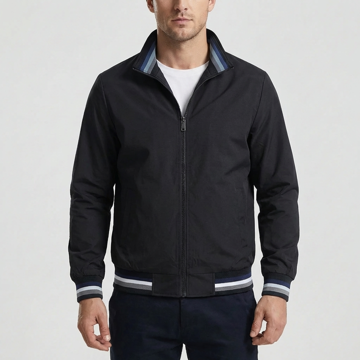 Full-Zip Casual Bomberjacka för Män