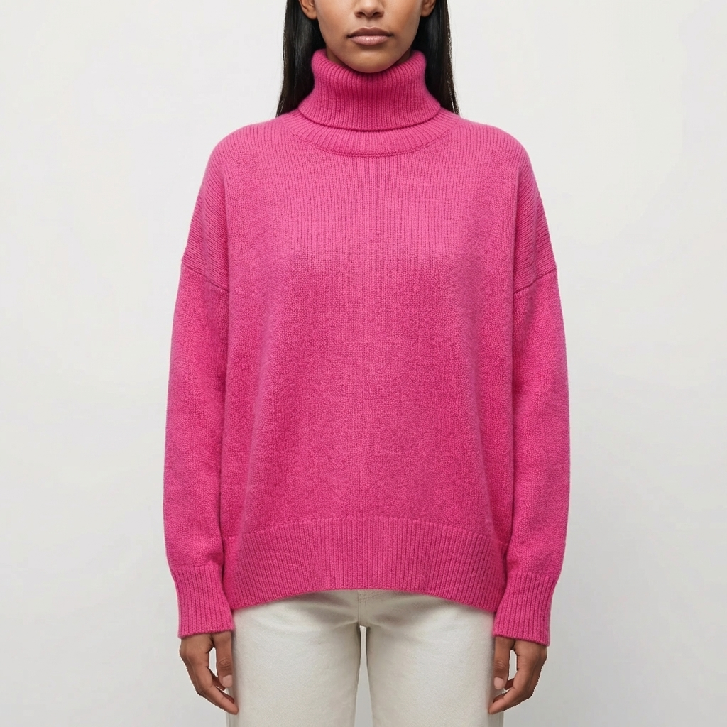Slim Fit Turtleneck Pullover för Kvinnor