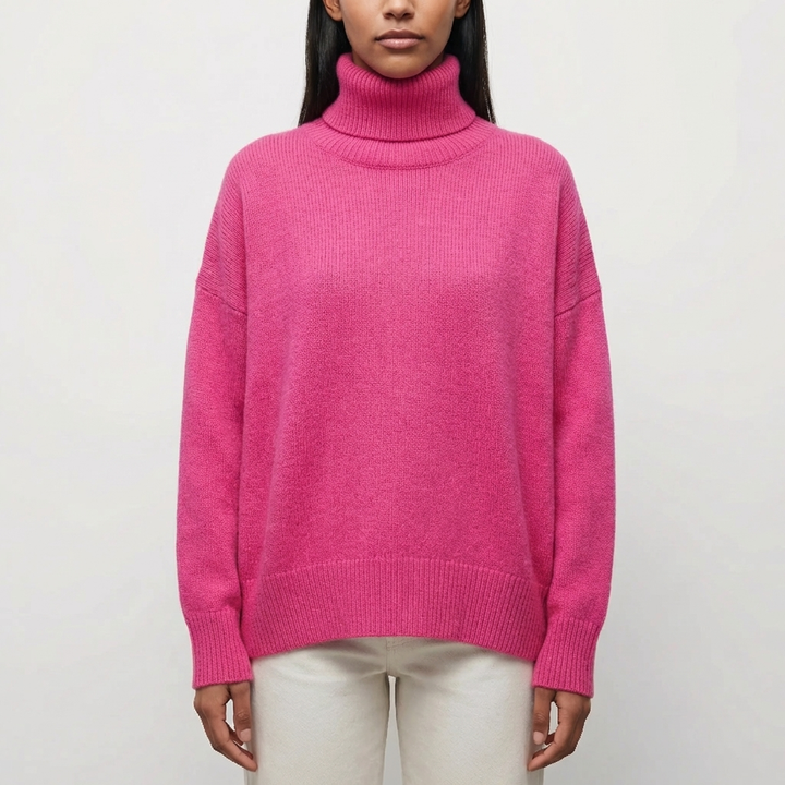 Slim Fit Turtleneck Pullover för Kvinnor