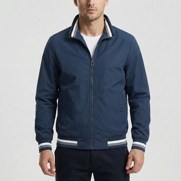 Full-Zip Casual Bomberjacka för Män