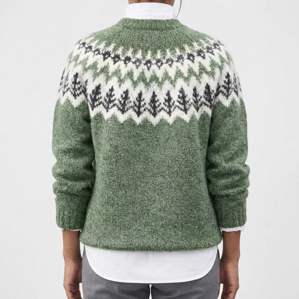 Fair Isle-mönstrad pullovertröja