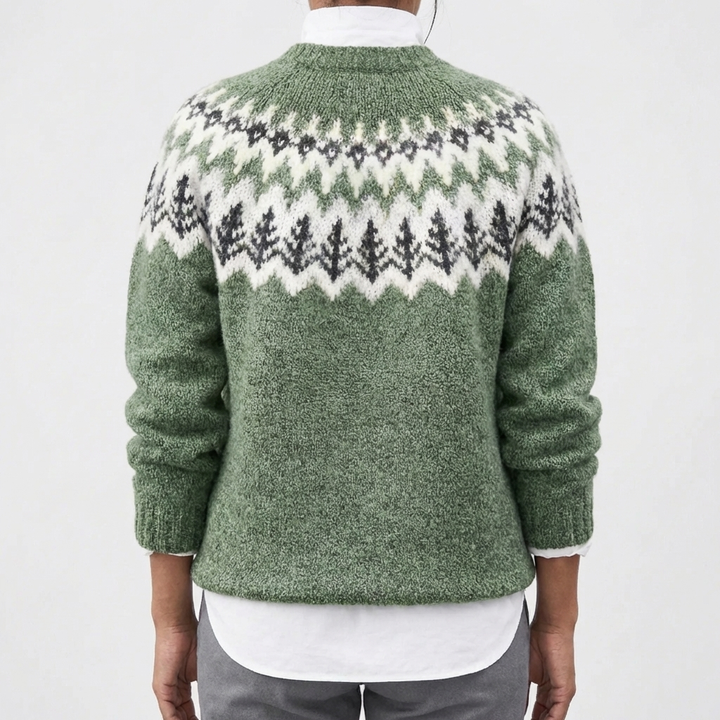 Fair Isle-mönstrad pullovertröja