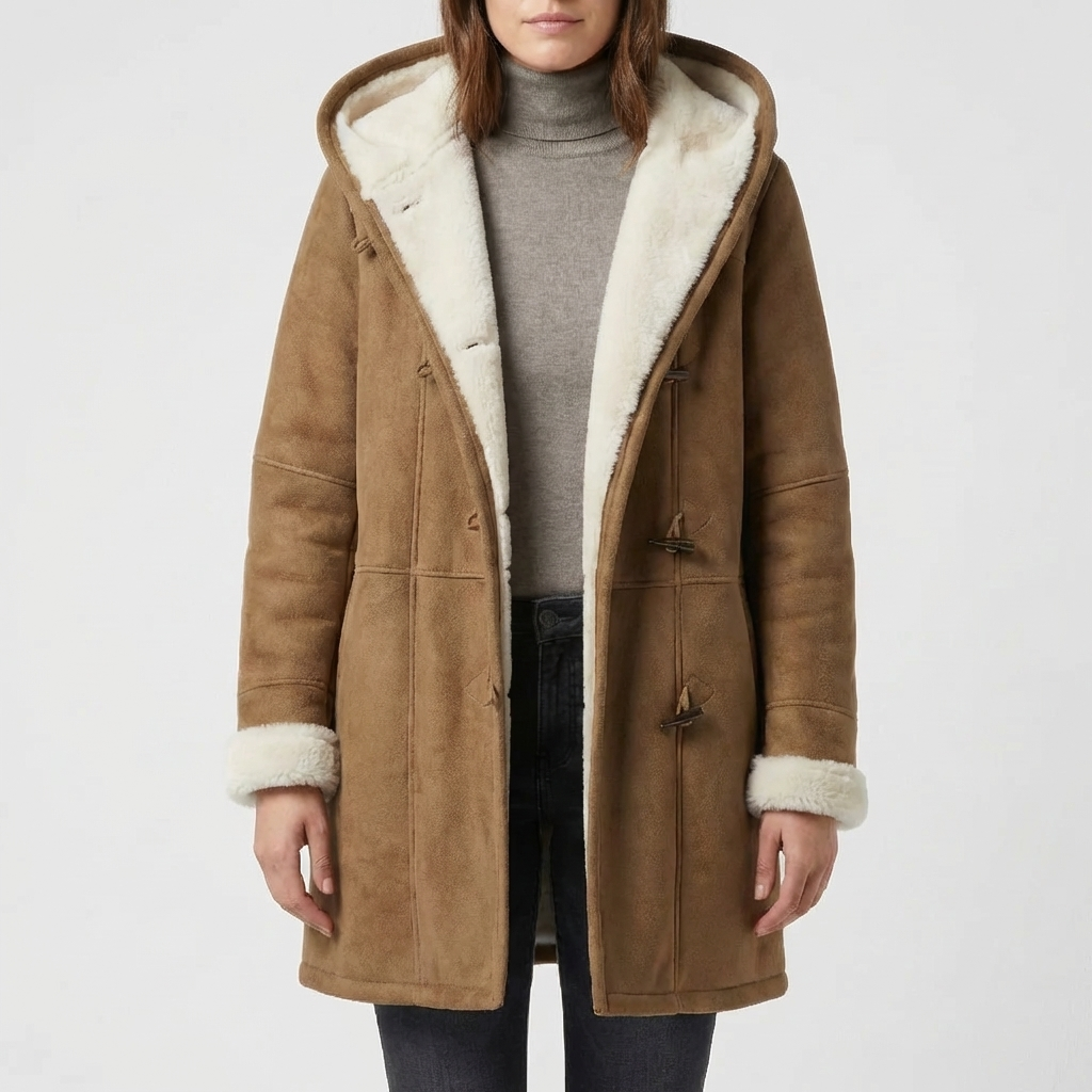 Hooded Toggle-Front Kvinnors Kappa