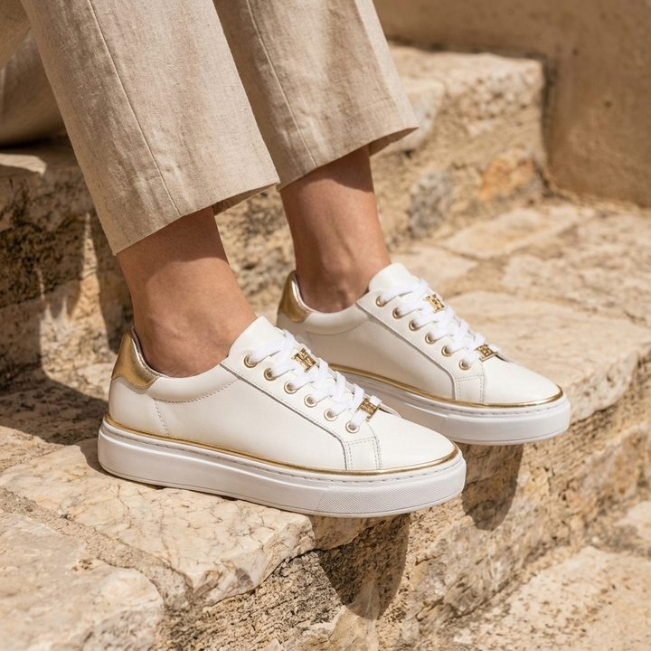Snörning Plattform Sneaker För Kvinnor