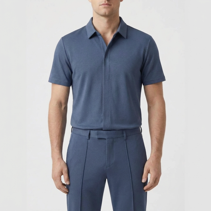 Kortärmad Polo Och Byxset för Män