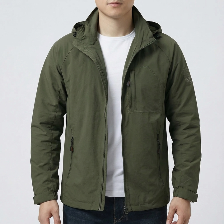 Hooded Zip-Up Övergångsjacka för Män
