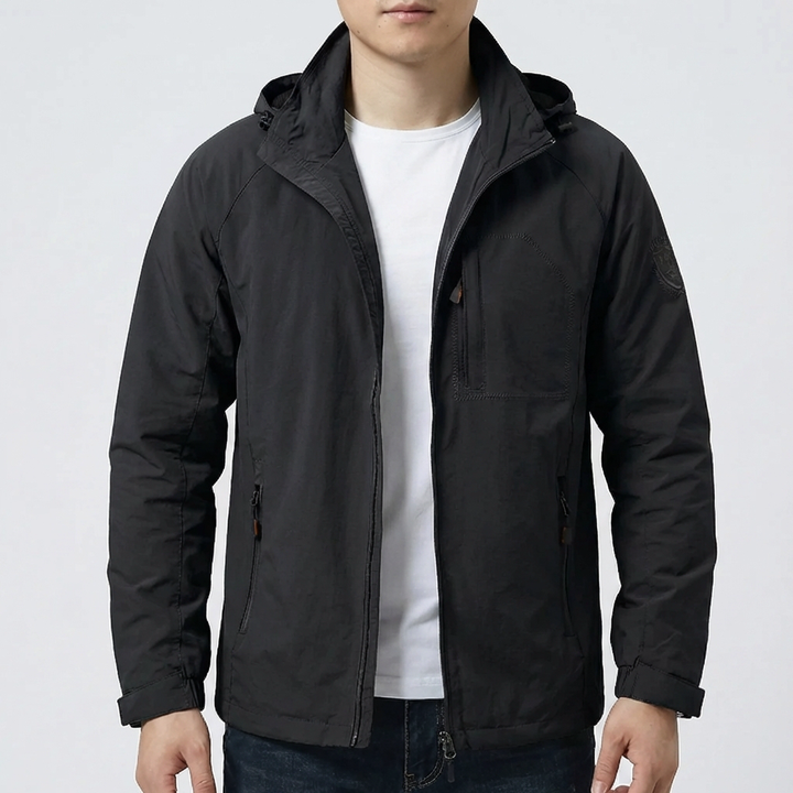 Hooded Zip-Up Övergångsjacka för Män