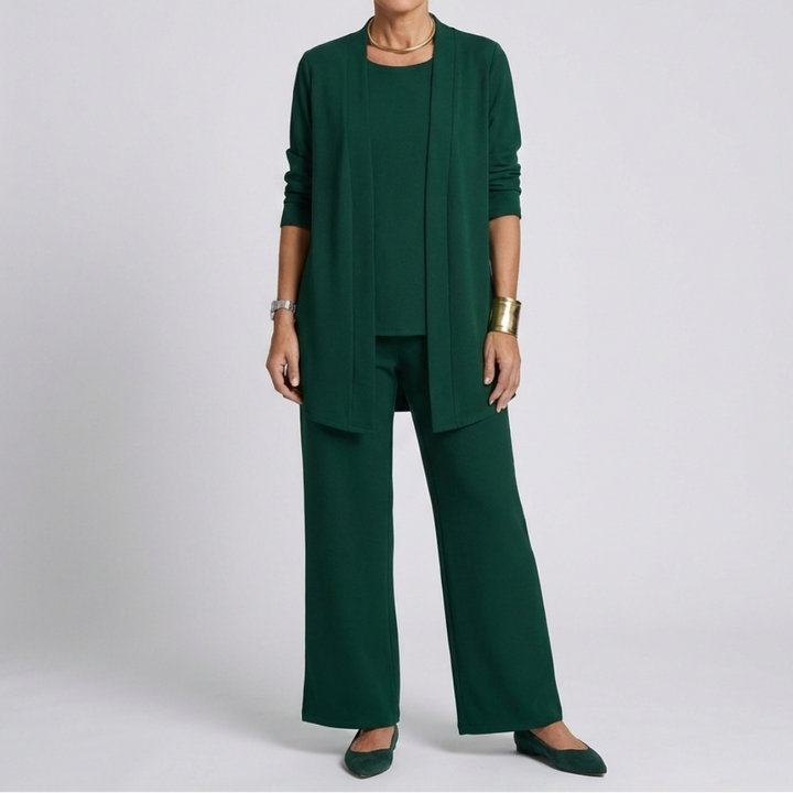 Elegant Tre-Delares Byxdress för Kvinnor
