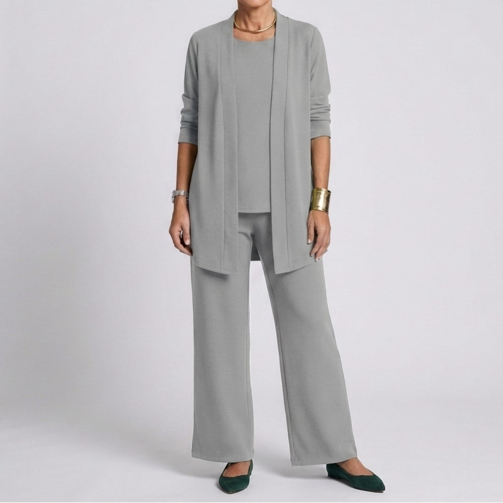 Elegant Tre-Delares Byxdress för Kvinnor