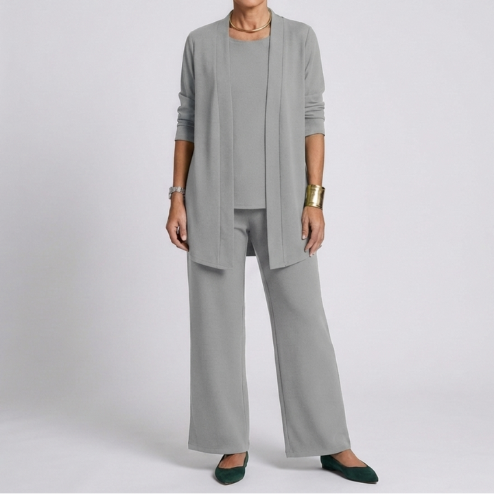 Elegant Tre-Delares Byxdress för Kvinnor
