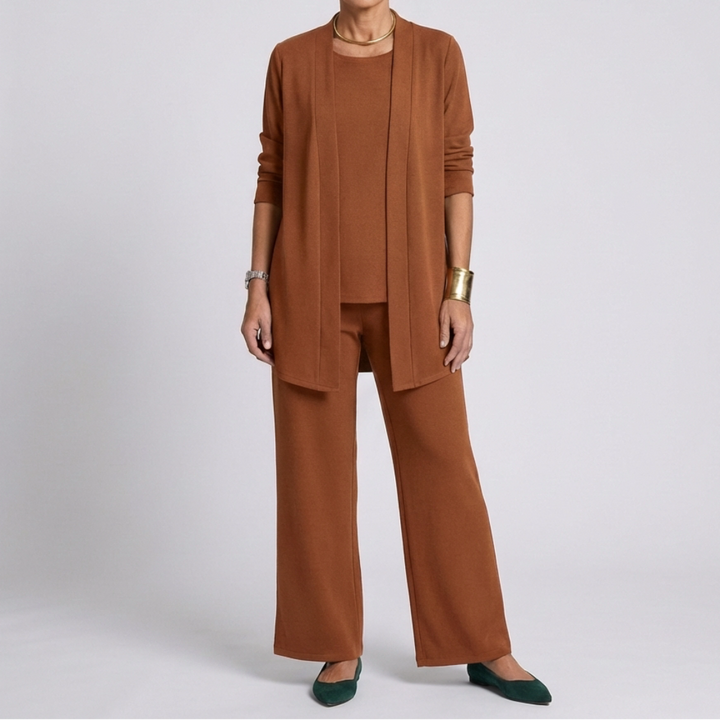 Elegant Tre-Delares Byxdress för Kvinnor