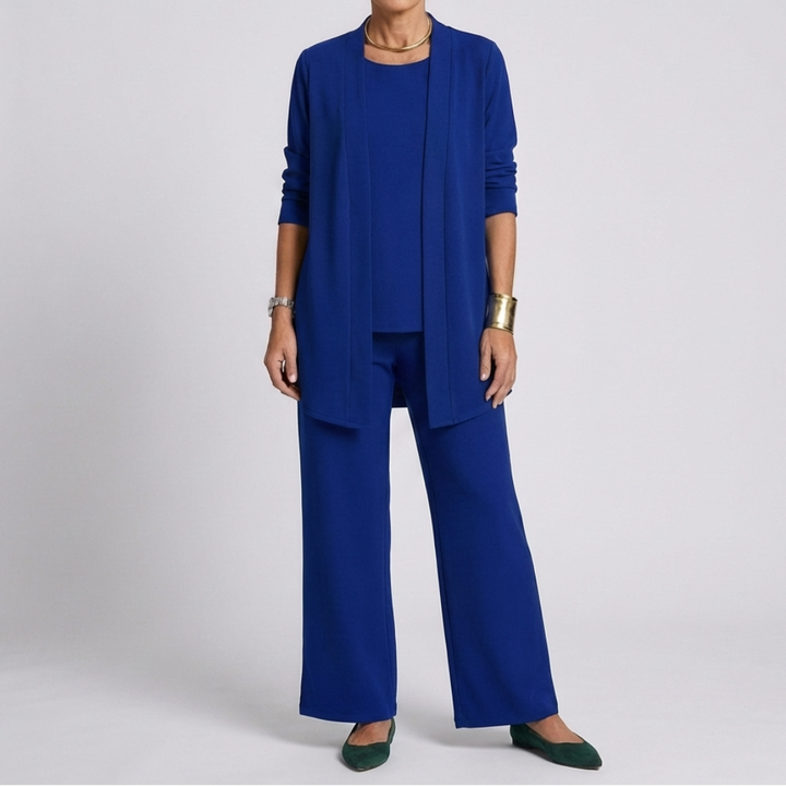 Elegant Tre-Delares Byxdress för Kvinnor