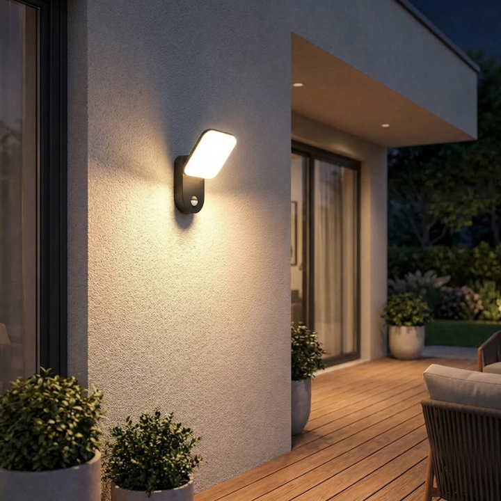 Rörelsesensor Utomhus LED Vägglampa