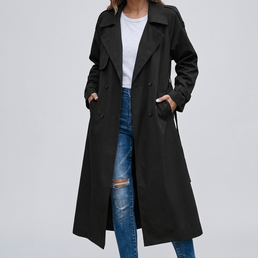 Stilig Trench Coat för Kvinnor