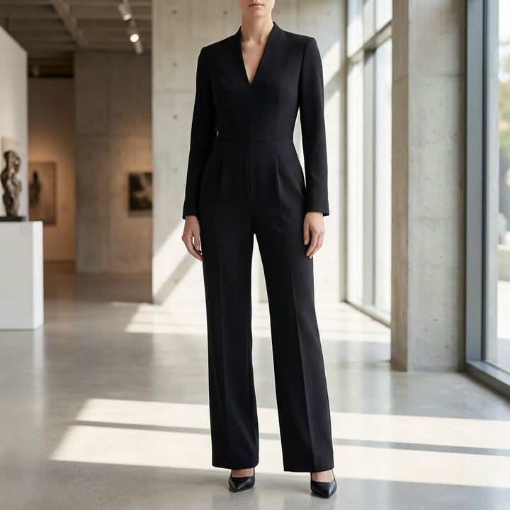 Långärmad Bred-Bent Jumpsuit