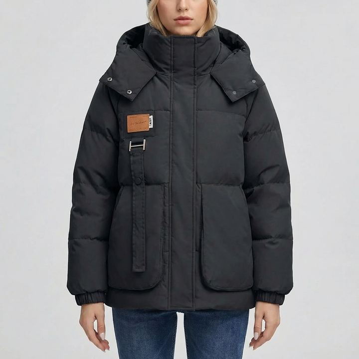 Vadderad Hooded Puffer Jacka Kvinnor