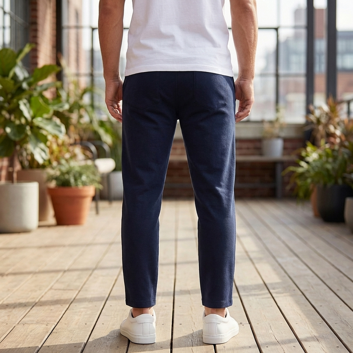 Slim Fit Dragband Byxor för Män