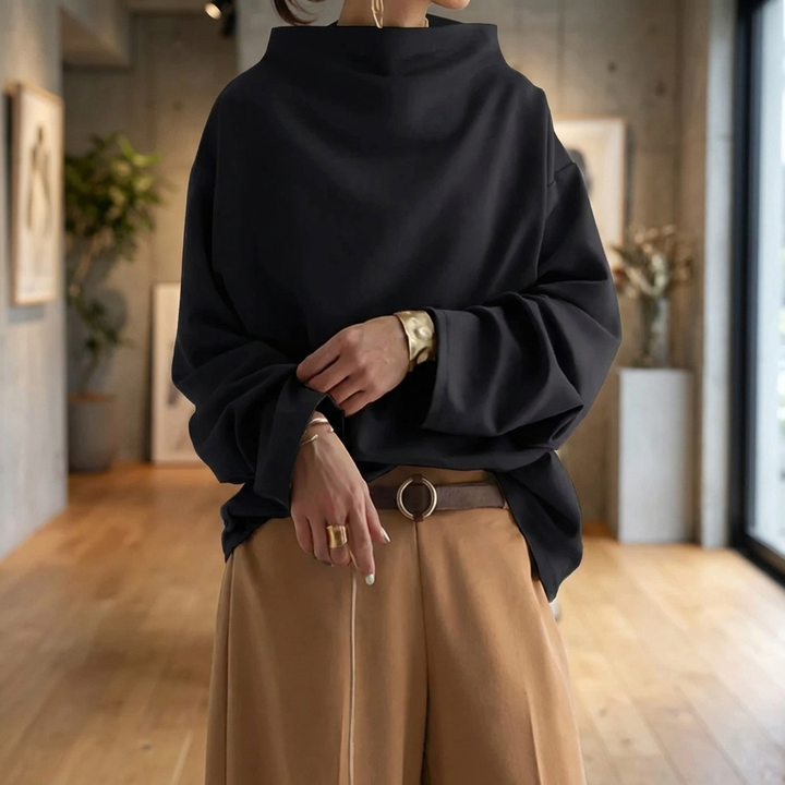 Minimalistisk Loose-Fit Top för Kvinnor