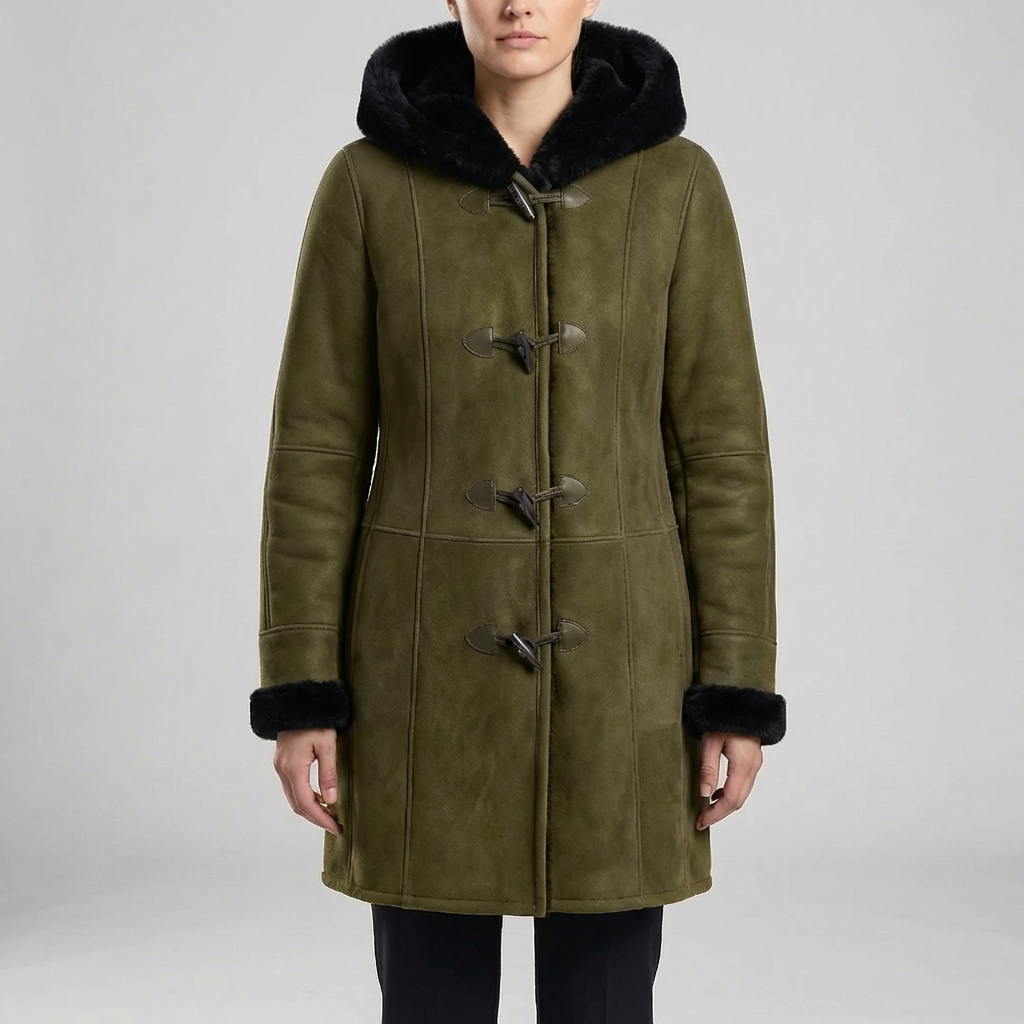 Colvara - Huva Toggle-stängning Mid-Length Kappa