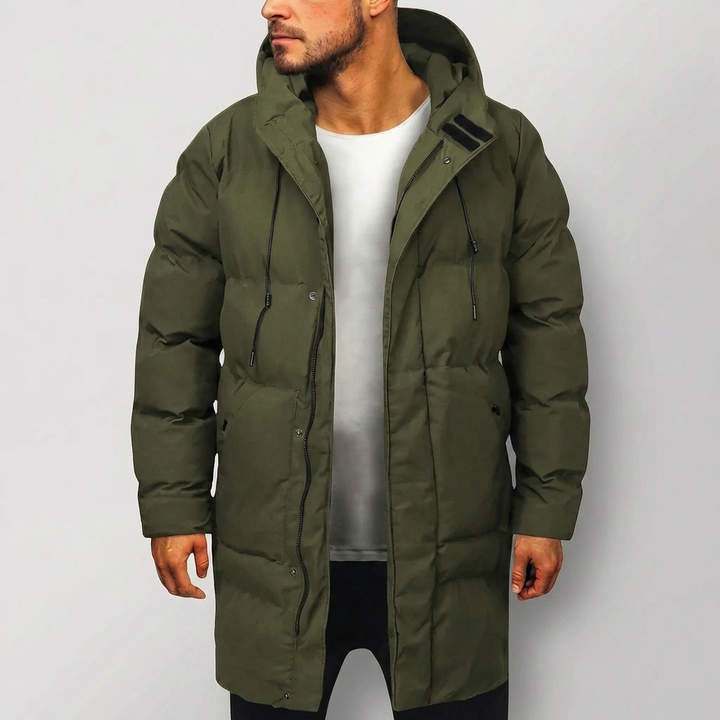 Förlängd Höft-Längd Hooded Parka