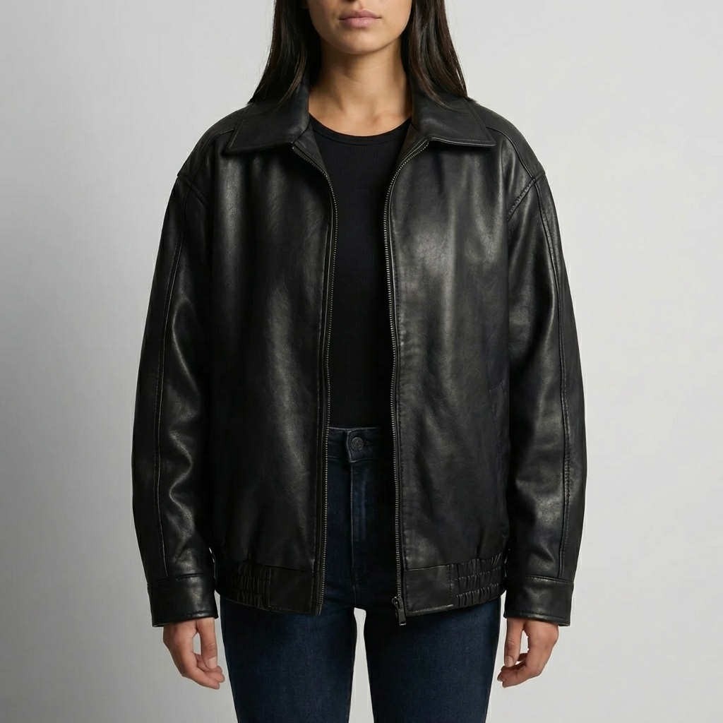 Oversized Zip-Up Bomberjacka