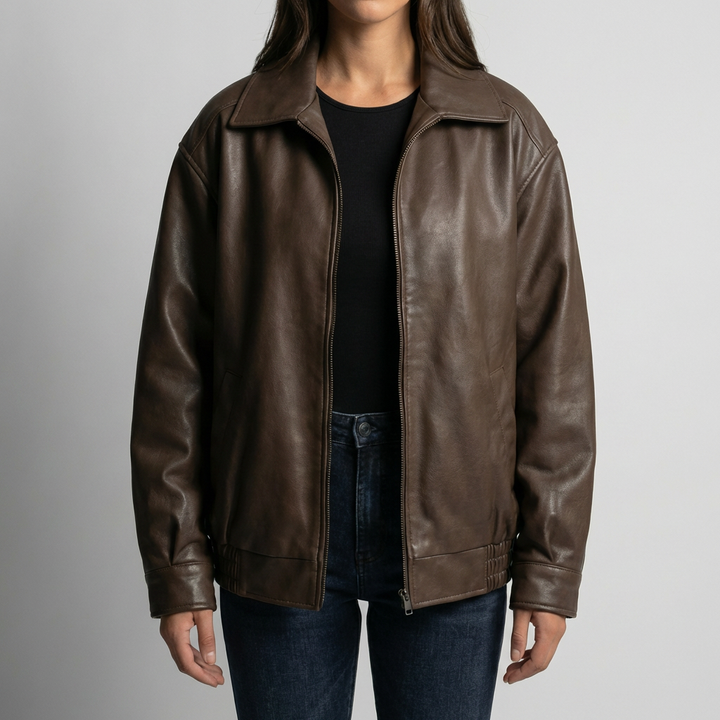 Oversized Zip-Up Bomberjacka