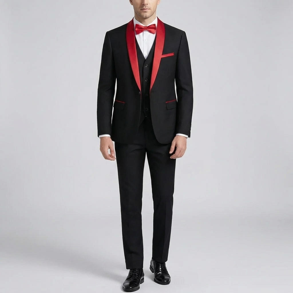 Slim Fit 3-delad Formell Kostym Set