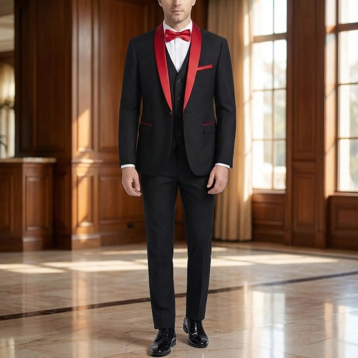 Slim Fit 3-delad Formell Kostym Set